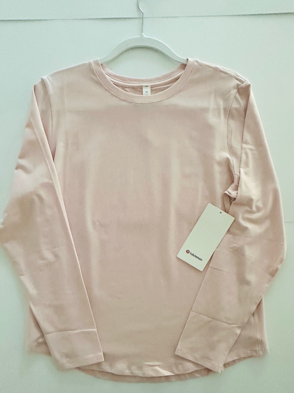 lululemon athletica Pima Cotton LovLong Sleeve Crew Neck Top in Flush Pink, 12